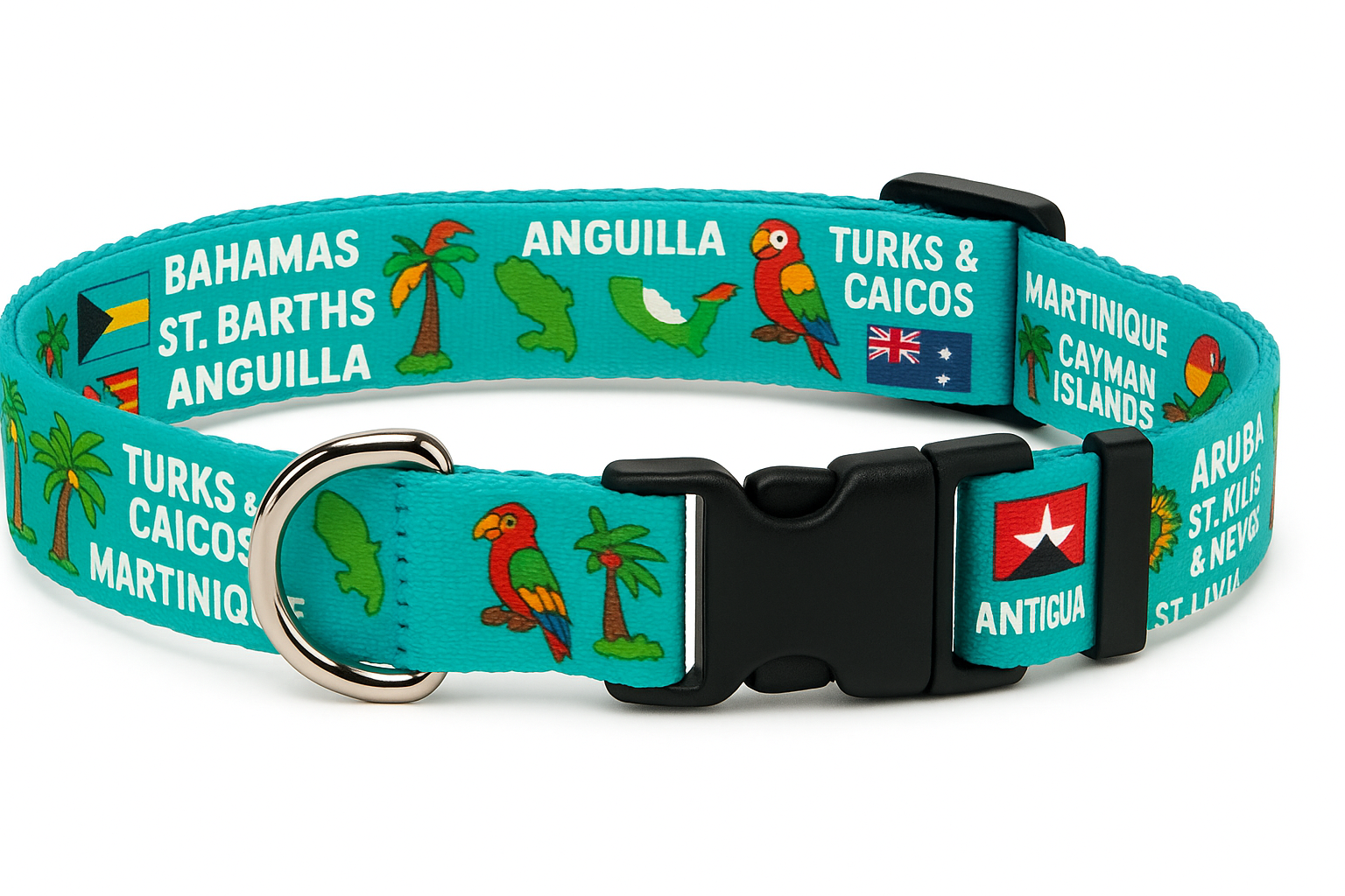 Caribbean-inspired Island Explorer dog collar