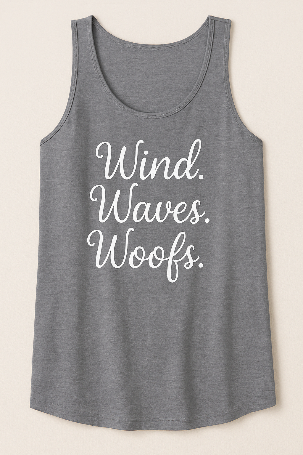 Wind Waves Woofs coastal tank top